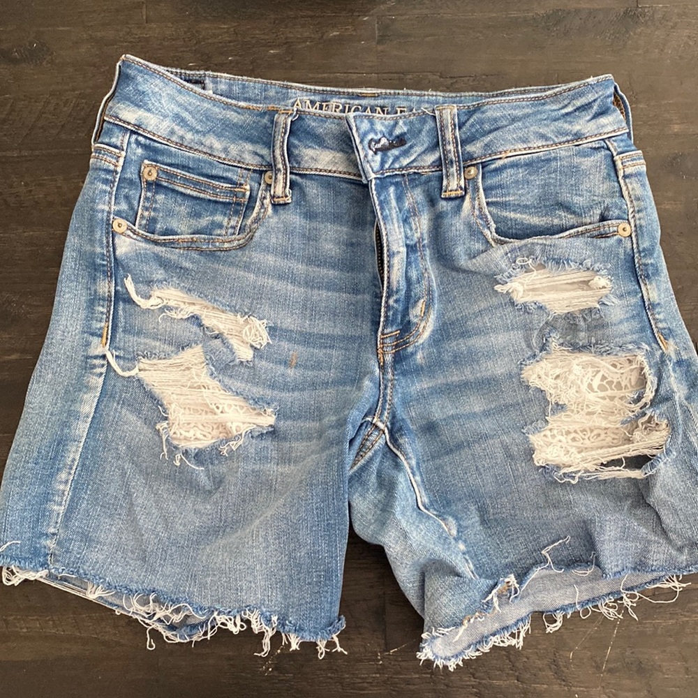 American eagle stretchy jean shorts